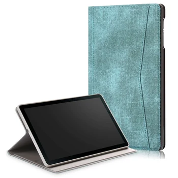 Vhodný pre Samsung Tab 10.1 Palcový T510 Tablet Ochranné Puzdro Predné Podporu Vrecku Kožené puzdro TPU Soft Shell