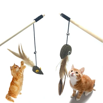 Prírodné Catnip Stick Hračka Pre Mačky Mint Myši Pierko Stick Catnip Cat Hračka Interaktívna Hračka S Bell Cat Hračka Skus Catnip Ryby Dodávky