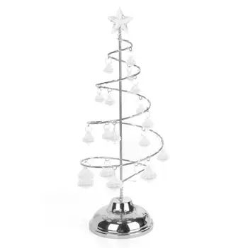 Vianočný Stromček Špirála Crystal Light Silver LED Nočné Osvetlenie, Medený Drôt Stolové Svietidlo Crystal LED Prívesok Svetlá Domov Dovolenku Dekor