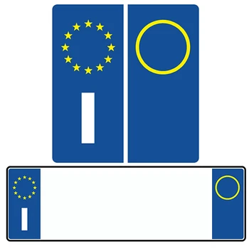 2X nálepky pre všetky autá taliansky symbol obehu Európe RETRO 99 S0502 odoslané z Talianska