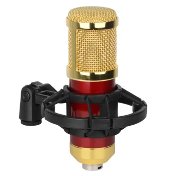 BM800-Mikrofón, Kotvy Live Krik Mikrofón Nahrávanie Mlieko Fľaše Pozlátené Kondenzátorových Mikrofónov