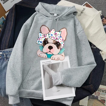 Nový kawaii Psa grafické tlače Žien bežné hoodie 2020 roztomilý Dievča vietor voľné plus-size mikina šaty, Topy, Mikiny