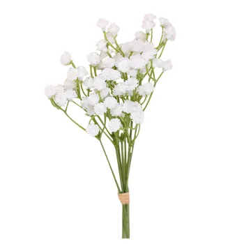 Falošné Kvety Biele Umelé Gypsophilas Kvet Falošné Hodvábne Svadobné Party Kytice Domáce Dekorácie Diy Kvetinový Kytice p5