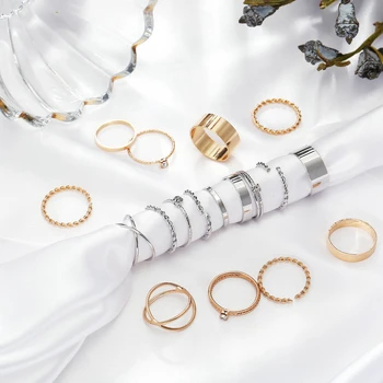Originálny Dizajn Zlatá Farba Kolo Duté Geometrické Krúžky, Sada Pre Ženy-Móda Kríž Twist Otvoriť Krúžok Spoločné Krúžok Ženské Šperky