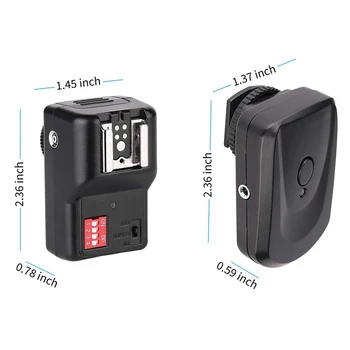 16 Kanálov Bezdrôtové Diaľkové Flash Trigger Hot Shoe Baterka Synchronizer, Prijímač, Vysielač pre Nikon DSLR Fotoaparát