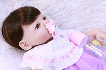 55 cm celého Tela Silikónové Reborn Baby Doll Hračky Realisticky falošné dieťa dievča bábiku Hrať Dom Hračka detí, darček bonecas