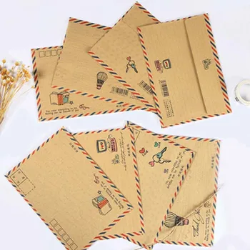 8pcs/set roztomilé retro Kraft list papiera karty obálky na Strane Pozvánky Valentína milovníkov správu karty obálky darček