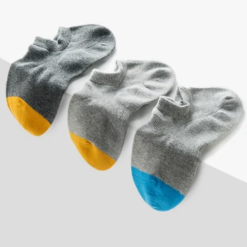 LANGSHA 3Pairs/veľa Bavlna Mužov Ponožky Priedušná Anti-Baktérie Ponožky Vysoká Kvalita Č Zobraziť Loď Ponožky Bežné Krátke Ponožky pre Mužov