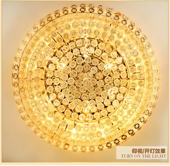 Moderné Luxusné Kruhové Crystal Stropné svietidlo Pre Obývacia Izba Domov Jedálenský Svetlo Lampy Hotel Tvorivé Retro Železa Lampa LED žiarovka E14