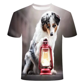 Legrační a roztomilý šteňa 3D vytlačené mužov a žien tričká unisex móda bežné krátke rukávy street wear zábava T-shirts