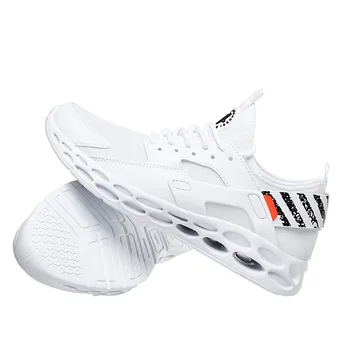 Pánske topánky plus veľkosť lete mužov malé biele topánky nové príležitostné športové topánky lietania tkané športové pánske topánky