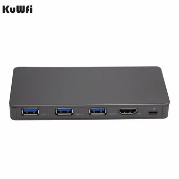 KuWFi Typ-C 4K 60Hz, Adaptér Typ-C Converter w/ USB USB Dokovacia C Pre HD Prevodník USB 3.0 Dokovacia Pre HDTV Projektor