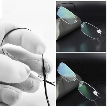 2020 Kvalitné Okuliare Na Čítanie Titanium Ultralight Bez Obrúčok Obdĺžnikové Okuliare Okuliare Lupa