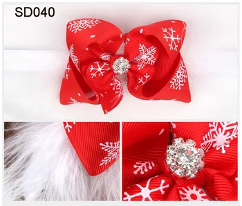 50pcs Vianočné dieťa dievča tvárny vlasy kapely srdce pierko luky Vianočné Ošumelé Šifón kvety hlavový most pokrývku hlavy príslušenstvo SD006