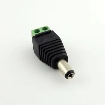 5 ks 5,5 x 2,5 mm Muž DC Napájací Konektor LED CCTV Video Balun Terminály Konektor pre Adaptér