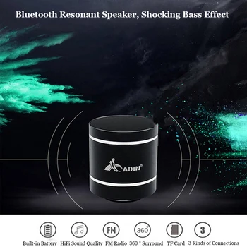 Adin Bluetooth Vibrácií Reproduktorov, Diaľkové Ovládanie Prenosné, FM Rádio, Bezdrôtový Reproduktor 20W Stĺpec Bass Reproduktory Počítača