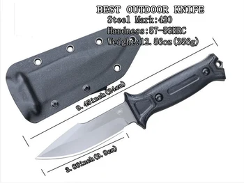 Doprava zadarmo Ručné 420C ocele Vonkajšie taktický nôž rovný nôž self-defense nôž pre kempovanie DEC nástroj