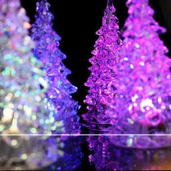 Akryl Svetlo Vianočný Stromček Víla Crystal LED Domáce Farby Vianočný Darček Multi-farebné.