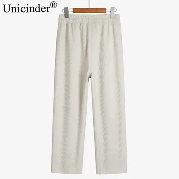Unicinder 2020 Jeseň a v zime nových Plus veľkosť dámske oblečenie pletenie nohavice výkrm a zvýšenie bežné rovné nohavice # 6001