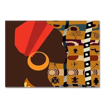 Vintage Afrike Ženy Vytlačené Koberec pre Obývacia Izba a Koberce pre Spálne, Obývacia Izba Koberec, Kuchyňa, Kúpeľňa Proti Sklzu Rohože