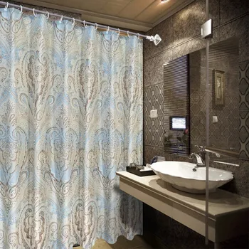 Európska Retro Sprchový Záves Hrubé Plesniam Nepremokavé Polyesterové Materiál Kúpeľňa Opony Oblasť Zatmenie Sprchový Záves