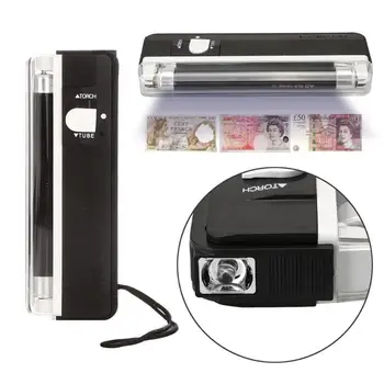2 in1 Ručné UV Led Svetlo, Pochodeň Lampa Falšované bankovky Peniaze Detektor Falošné Bankovky Pasy Bezpečnostná Kontrola
