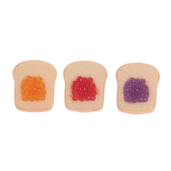 Domček pre bábiky Miniatúrne Toast 1/6 Stupnice Mini chlieb Potraviny pre Barbies, Doll House Kuchyne, Nábytok, Doplnky, Hračky