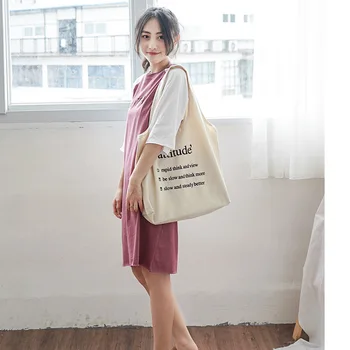 PGOLEGGY Nové Žien taška cez Rameno jednoduchý štýl Opakovane plátené tašky originálne módne dámske kabelky prenosné Ekologická nákupná taška