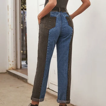 VICABO Šitie Džínsové Nohavice Žena Vrecká Plné Streetwear Zips Lietať Vysoký Pás Bežné Ceruzky Nohavice Slim džínsy pre ženy