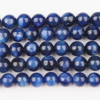 Linxiang Prírodného kameňa najlepšie modré crystal kolo borovica perličiek 4, 6, 8, 10, 12 mm vhodná pre šperky, takže DIY Náramok Náhrdelník