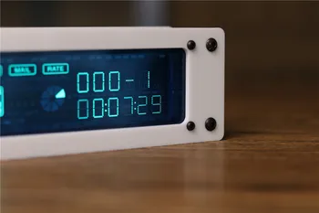 Elekstube Eleks VFD hodiny, tvorivé retro elektronické hodiny s žiarivka, ukazujú čas a dátum. Nixie Hodiny