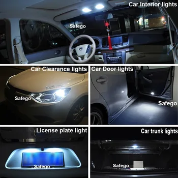 Safego W5W T10 LED Žiarovky 9SMD 5050 T10 W5W LED Biele Modré auto auto klin vzdialenosť svetiel W5W 194 168 interiérové led svietidlá