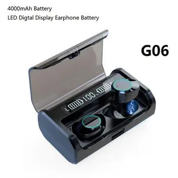 Bluetooth Slúchadlá Pre G06 TWS Stereofónny Mikrofón s Bezdrôtové V5.0 Headset LED Displej Slúchadlá S 4000mAh Charge Box