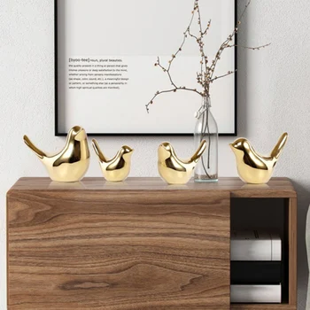 2020 Tvorivé Zlaté Ozdoby Keramické Zlatý Vták Figúrky Abletop Dekorácie, Domáce Dekorácie, Doplnky, Svadobné Ozdoby