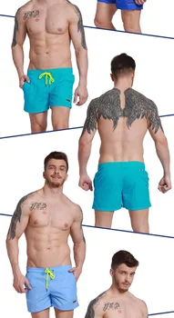 Muži plavky jednofarebné 3 body pánske plavky trend v lete šortky prímorské plávať bežné šachty