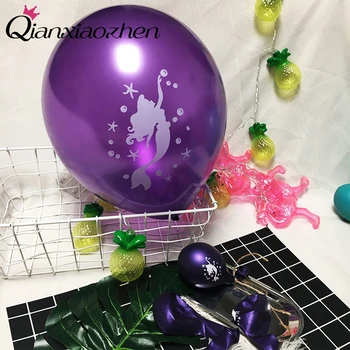 Qianxiaozhen 20pcs 12Inch Morská víla Balón Party Dekorácie, Svadobné Dodávky Latexové Balóny Accesoires