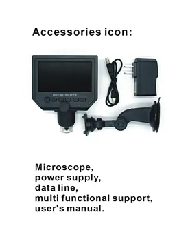 PHONEFIX G600 600 x 4.3 palcový Digitálny Elektronický Mikroskop Pre iPhone Opravy Telefónu PCB Dosky Opravu 8 LED Endoskopu Magnifyer