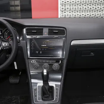 Skutočné Uhlíkových Vlákien Centrálneho AC Spínač Výbava Kryt pre VW Golf VII roky 2013-2017 Auto Príslušenstvo dizajn Interiéru Dekorácie