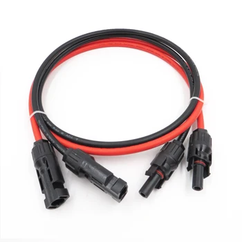 1Pair x 2.5mm2/14AWG 10/5/3/2/1m predĺžiť kábel PV Konektor samec samica Rozšírenie Pripojenie pobočky červená čierna paralelné Série