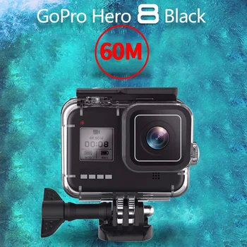 Vodotesné puzdro pre GoPro Hero 8 Príslušenstvo Bývanie Prípade Potápanie Ochranného krytu Plášťa 60 Meter pre Go Pro 8 Akcia Fotoaparát wi