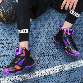 Jar 2021 nové športové bežecké topánky basketbal topánky fialová čierna opotrebovaniu zvýšiť priedušná mužov a žien k dispozícii