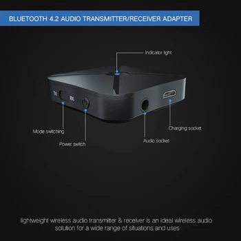 Hot-BLS-B11 NFC Bluetooth Prijímač 5.0 3.5 mm Jack Aux Stereo Adaptér Bezdrôtovej siete Hudby Podporu APTX LL Auto Reproduktor RCA Bluetoot