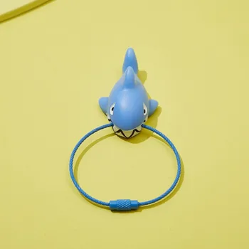 Kawaii Zvierat Keychain Dievča Chlapca Pár 3D Shark Pes, Lev Prívesok Oceľový Drôt Krúžok Taška Auto ozdobná šnúrka na uniforme Roztomilý Príslušenstvo Šperky Darček