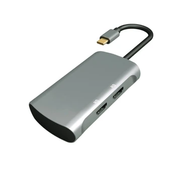 HOT-USB C k Dual HDMI Rozbočovač Adaptér Typ C, HDMI Dokovacej Stanice Converter 4K@60Hz Zobrazuje predpoveď pre Notebook