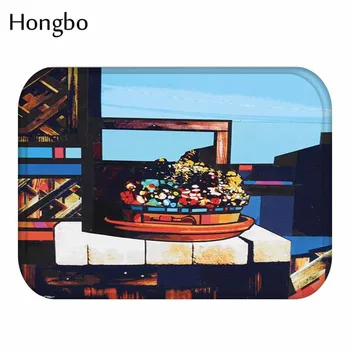 Hongbo 40*60 cm Dvere, Rohože, Maľovanie Vzor Anti-Slip Semiš Koberec Doormats Vonkajšie Kuchyňa, Kúpeľňa Obývacia Izba Rohože Koberec