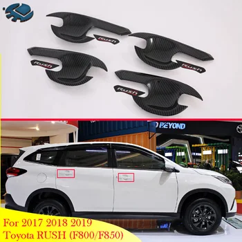 Pre 2017 2018 2019 Toyota RUSH (F800/F850) Auto Príslušenstvo Uhlíkových Vlákien Štýl Dverí Rukoväť Miska Kryt Pohár Dutiny Výbava