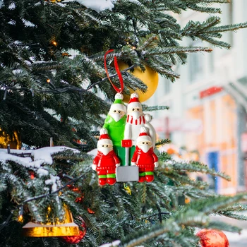 Nové Snehuliak Osobné Pozostalá Rodina Vianočné Dekorácie DIY Meno Požehnaním Vianočný Stromček Prívesok 2021 Nový Rok Darčeky
