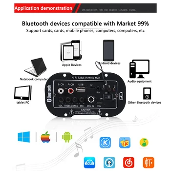 7.4 V Aute Rádio Stereo Prehrávač Digitálnych Bluetooth Car MP3 Prehrávač Rádio Stereo Digitálny Zosilňovač Hudby s USB/SD TF Diaľkové Ovládanie