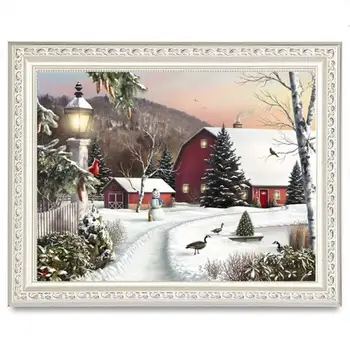 Kreslenie, Vyšívanie Mozaiky Vianočné Wall art Cross-Stitch 5d Vzor, Diamond Dekorácie Grande Maľovanie Taille Súpravy Broderi W3X2