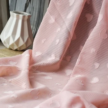 Šifón priadza láska pruhovaný vzor žakárové tkaniny tylu textílie DIY dievčatá šaty, tričko 150 cm